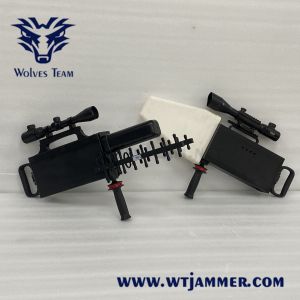 25w Anti UAV Drone Jammer 1500m GPS Signal Blocker Gun Shape Lightweight