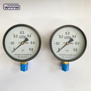 China Black steel case Water Pressure Test Gauge Natural Gas MPa Bar Psi Water Pressure Gauge on sale