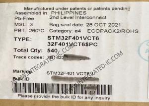 China Microcontroller MCU STM32F401VCT6 256KB FLASH Microcontroller Chip LQFP100 84MHz wholesale