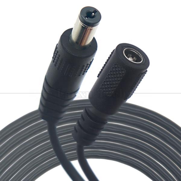 High Quality Male to Female 5.5x2.1mm Barrel Jack DC Power Extension Cable for CCTV Camera