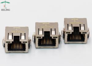 Thru Hole R/A Shielded PCB RJ45 Ethernet Connector With EMI Tabs