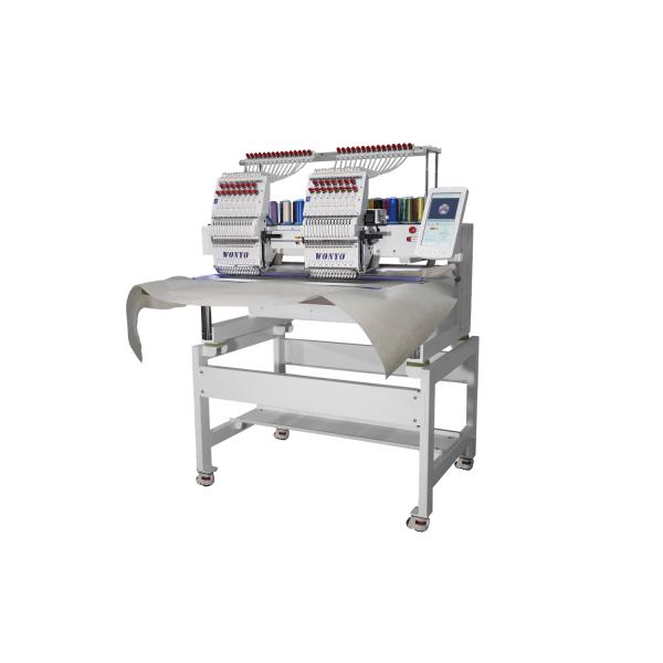 WONYO 2 Head Computerized Apparel Textile Cap Flat Embroidery Machine