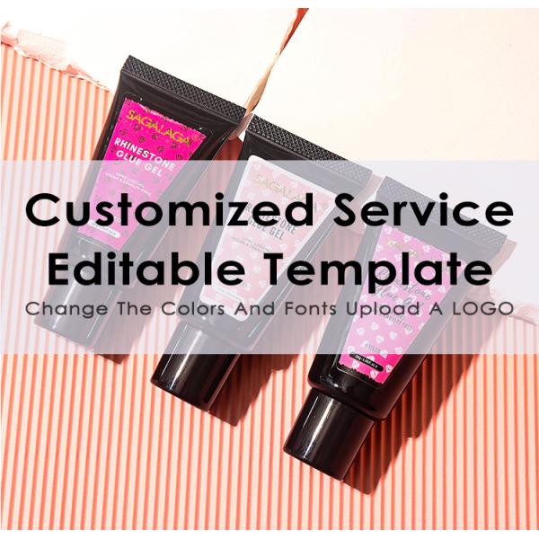 30g Tube Package Private Label Strong Adhesive Nail Rhinestone Glue Gel Polish for Nail Salon DIY Nail Art