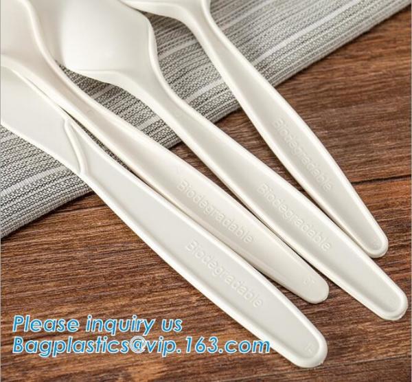 corn starch biodegradable disposable plastic cutlery,Disposable Biodegradable Corn Starch Soup Spoon Tea Spoon bagease