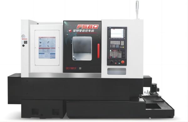Quality Precision CNC Lathe F580 Heavy Cutting and Servo Programmable Tailseat motorized spindle for sale