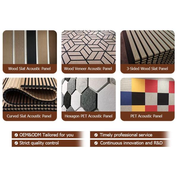 Modern Eco-Friendly PET Acoustic Panels Double-Layer Polyester Fiber Sound Insulation Board for Hotel Use Graphic Design