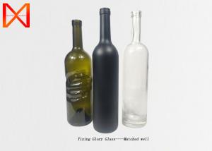 China Unique Shaped Empty Super Flint Glass Bottles , Glass Beverage Bottles High Transparancy on sale