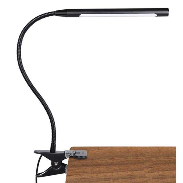 LED Reading USB LED Table Lamp Clip Clamp On Desk Flexible Mental Goose Neck