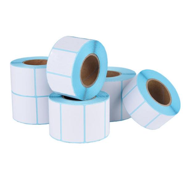 Customized Blue Glassine Liner Adhesive Direct Thermal Barcode Sticker HM2233L