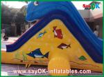 Inflatable Slip N Slide Ocean Blue Inflatable Bouncer Slide With Pool Shark