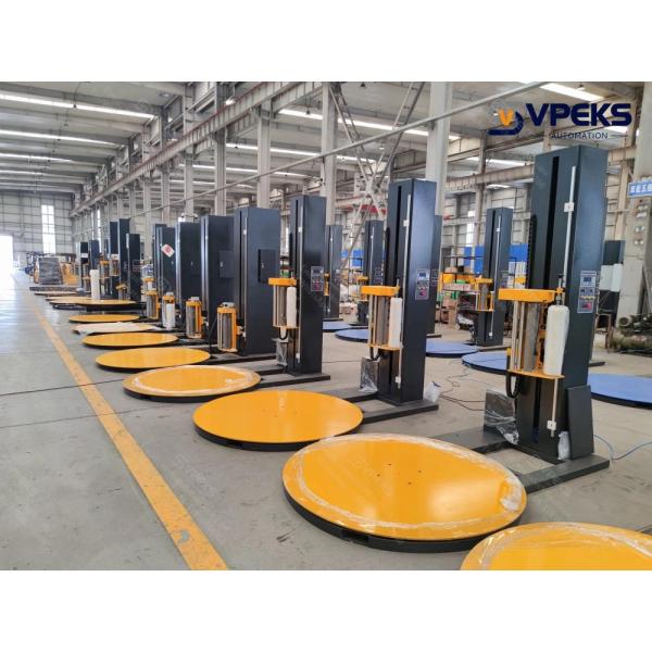 12-30 Pallets/Hour Pallet Wrapper Powered Pre Stretch Film Carriage