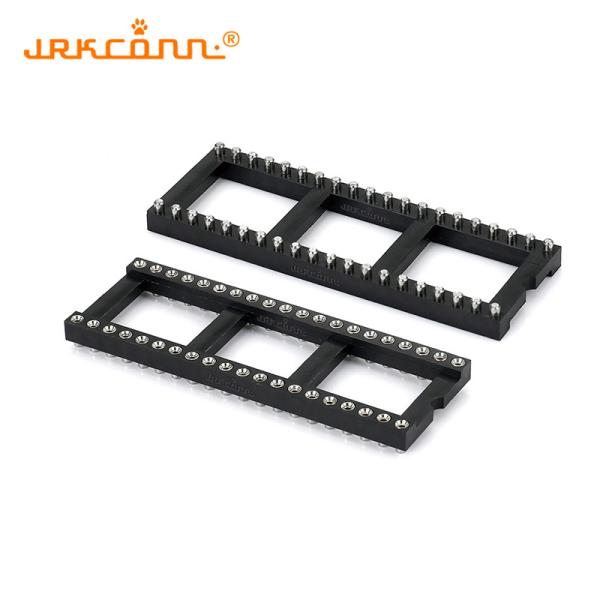 Quality 15.24mm Row Space IC Socket Connector Round Hole Dual In Line Vertical Connector H3.0 for sale