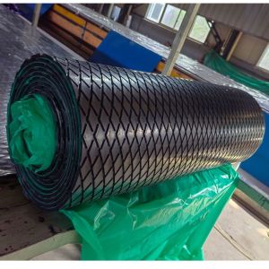 Vulcanized Conveyor Drum Pulley Lagging Diamond Rubber Roller Lagging