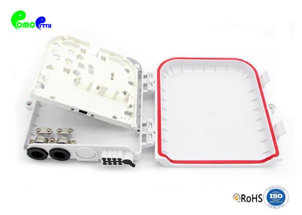 Quality Fiber Termination Box 8 Cores SC / LC / FC Adapter Plastic Shell FTTH Fiber Distribution Enclosure for sale