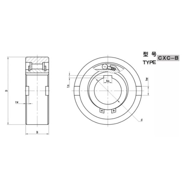 ISO9001 Roller Type Radial Bearing One Way Over Running Clutch