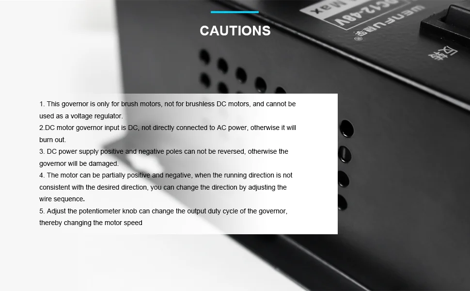 12-48V 40A DC Motor Speed Regulator Continuously Universal PWM Motor