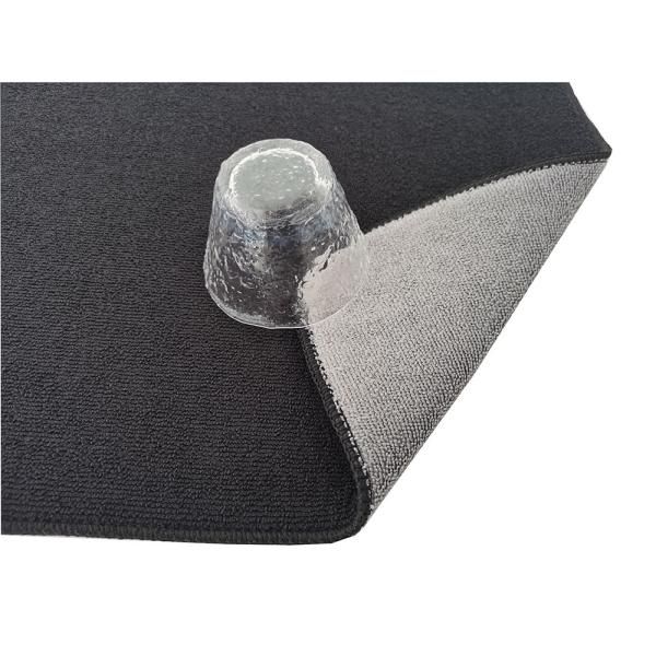 Foldable Microfiber Dish Drying Mat 18 X 16in Gray And Black