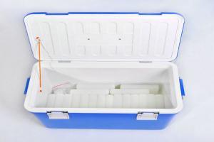 China White Plastic Ice Brick Pack Gel Cooling Insulated Cooler Box HDPE Material wholesale