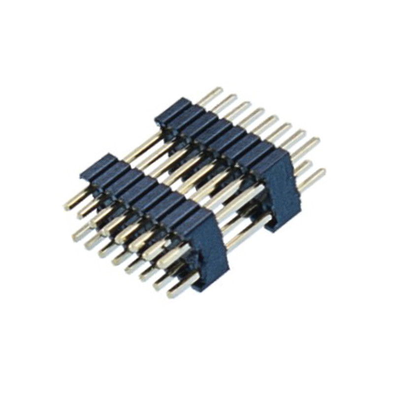 Dual Row Pin Header Connector 1.27*2.54mm Brass H 2.5 6 Au Or Sn over Ni