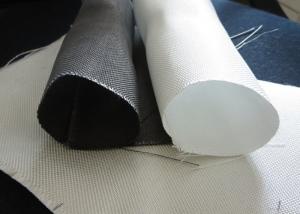 China White PTFE Coated Alkali / Non-Alkali Filter Fabric Roll 330 - 900gsm woven roving plain cloth wholesale
