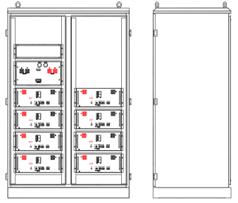 High Voltage Lifepo4 Battery Pack 50kWh 110V 220V Community Energy Storage Systems