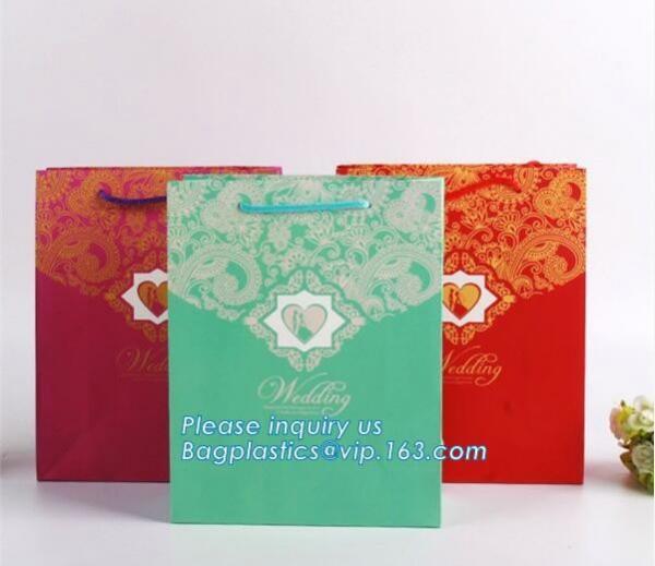 Portable Promotional Custom Packaging Bag Grocery Paper Bag Handle,eco friendly newest luxury wedding dress paper bag