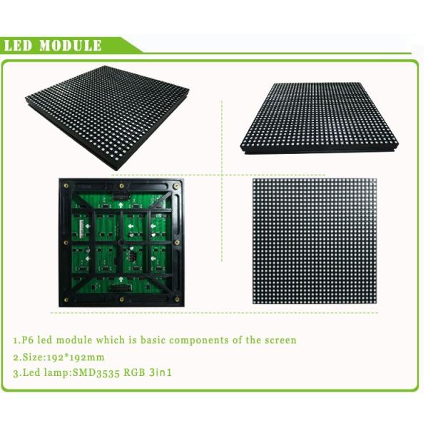 High brightness Outdoor led advertising Pitch 6mm display, led display screen outdoor p6