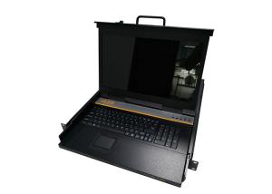 Rack Mount KVM Monitor Switch 8 Ports 1U Microsoft Linux Operating System Support