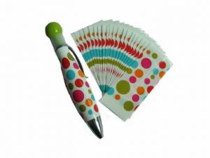 China Fashionable Dot Design PET Heat Shrink Sleeve Labels for Ball Pen on sale