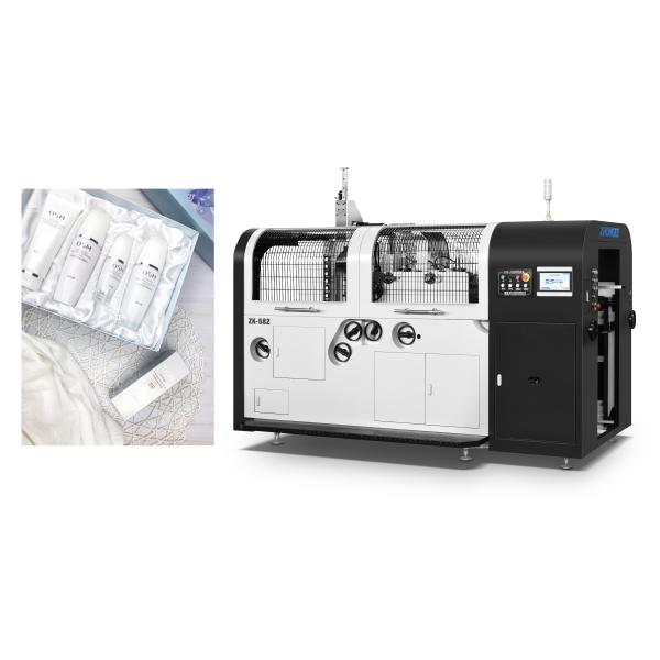 Touchscreen HMI Automatic Rigid Box Making Machine For Food , Clothes Box