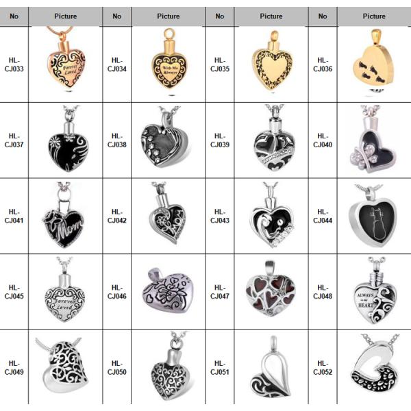 Picture Plating Black Gun Plated Peony Pendant Cremation Jewelry Memorial Urn Necklace