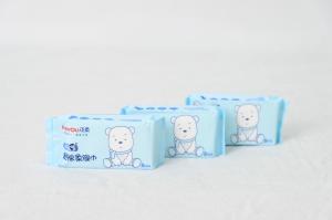 China Super Soft Mini Baby Hand And Mouth Wipes 8 Tablets Alcohol Free on sale