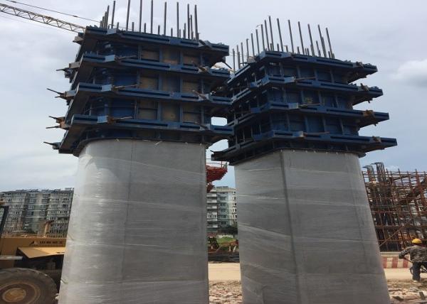Quality Reusable Column Oval Type Pier Cap Formwork , Concrete Column Formwork for sale