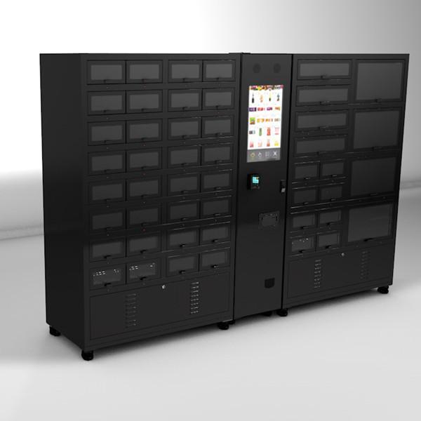 Quality Refrigerate  Locker Vending Machine With 48 Cells Black Color Cooling Locker Vending Machine for sale