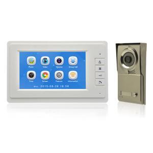 China Recording 4 Wire Video Intercom System 7 Inch TFT Color With Support For Flat wholesale