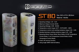 China Innovation Marble box mod ST80W Dovpo e cig new design fit for 1pc 18650 battery and with temp control function wholesale