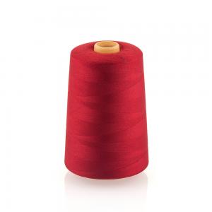 China PTFE Polyester Red Sewing Thread , Customized Polyester Embroidery Thread on sale
