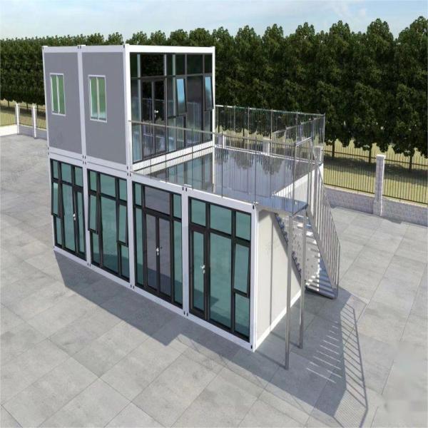 20ft 2 Storey Container House for Luxury Living and Work in Steel Structure Material