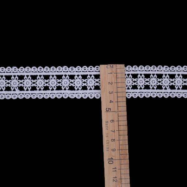 KJ20065 Garments Polyester 3.2cm Flower Lace Trim