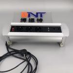 customize multimedia conference table manual flip up socket with 3 universal