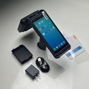 China 64GB ROM RFID Barcode Scanner 20M Reading Distance Handheld UHF Reader 5.5 Inch wholesale