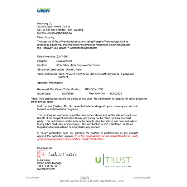 Custom Made Recycled Poly Shape Memory Twisting 75d Twill 1/2 For Jacket Backpack Recycled Fabric