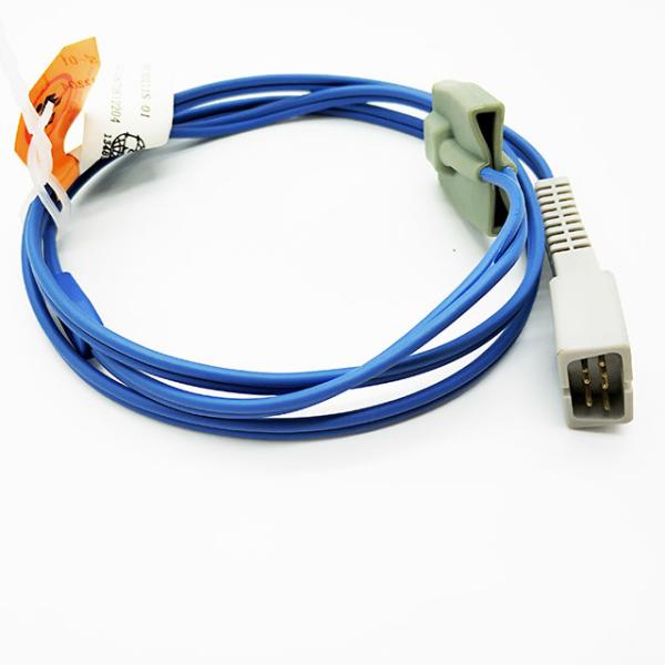 Quality Nellco Soft Tip Monitor SPO2 Sensor 1.1M Length TPU Material 9 Pin Connector for sale