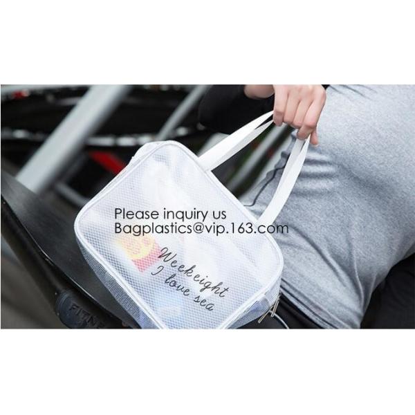 Eco ladies cosmetic bag PU leather pvc cosmetic pouch,Reusable Ladies Girls Clear Transparent PVC Cosmetic Pouch