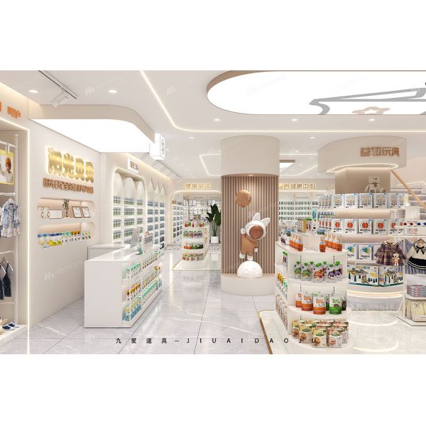 BBC011 Maternity Store Decoration Baby Shop Display Rack Baby Diapers Display Stand for Baby Store Design