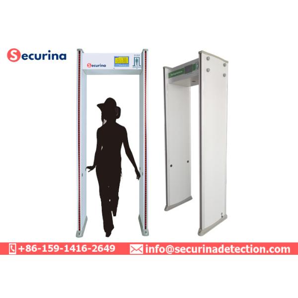 Two Led Light Bar 33 Zones Metal Detector Security Doors For Weapon Detection