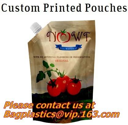 Quality customized Reusable Stand Up 500ml 1000ml Packaging Spout Plastic Bag For Liquid With child proof caps reusable kids liq for sale