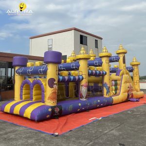 China Custom Commercial Inflatable Obstacle Course With Slide Waterproof Diversified Design wholesale