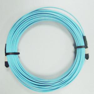 China Aqual color 50 / 125um OM3 Fiber Optical Cable Duplex 10Gb Multimode 2 x MSFP LC Male on sale