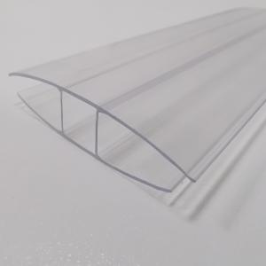 China Colorful polycarbonate profile H for polycarbonate sheet pc profile H with anti-UV coating suitable for 4mm 6mm 8mm 10mm wholesale